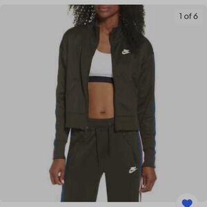 Nike green olive jacket Small